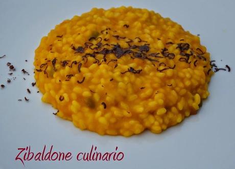 Risotto alla zucca con cioccolato fondente