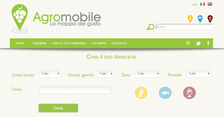 screenshot crea il tuo itinerario