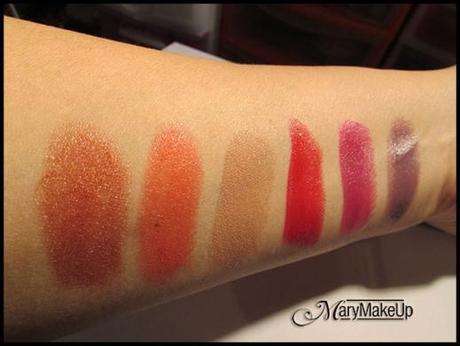 Miss Braodway Smart Kiss Lipsticks - swatches alla luce artificiale