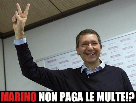 Marino si fa togliere le multe mentre mazzola i cittadini romani.