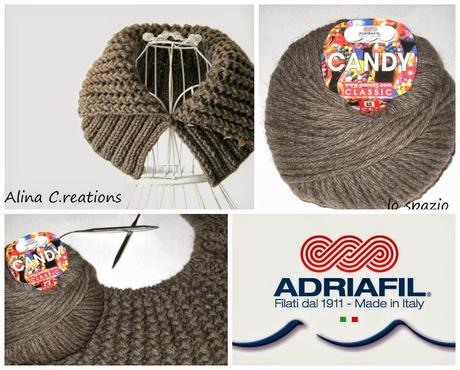 Scaldacollo ai ferri a punto coste zigzag con Candy Classic di Adriafil e spiegazione / Knitted rickrack stitch neckwarmer with Candy Classic by Adriafil free pattern