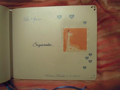 Guestbook fatto mano colore blu elettrico