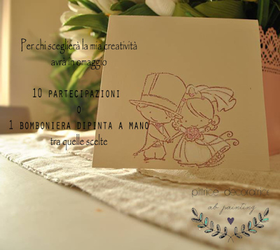 Partecipazioni, bomboniere, tableau de mariage, segnaposti, menù e decorazioni di matrimonio in stile shabby ed un imperdibile Wedding Coupon da AB Painting