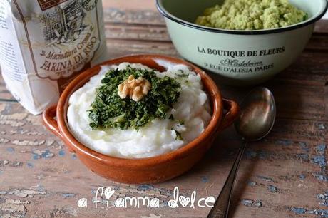 Polenta di riso con foglie di broccolo torbolano