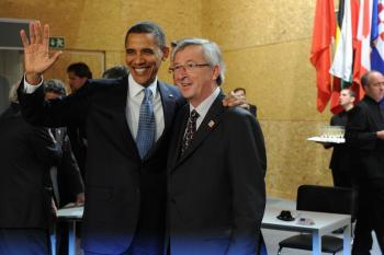 Barack Obama e Jean-Claud Juncker