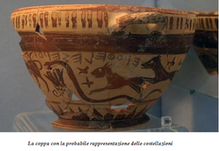 In un vaso rappresentate le costellazioni nell'antica Grecia
