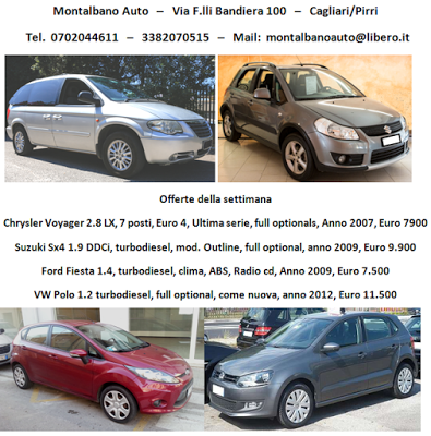 Offerte commerciali. Auto della settimana