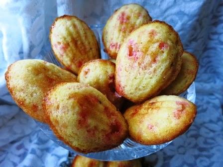 Madeleines con cioccolato alla fragola