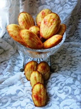 Madeleines con cioccolato alla fragola