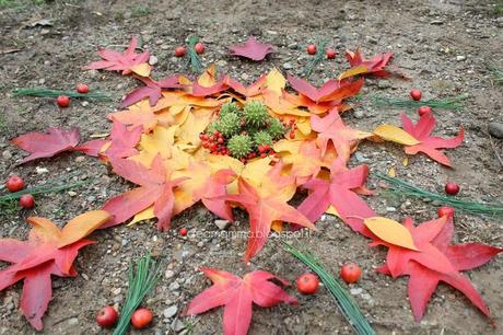 Mandala con elementi naturali