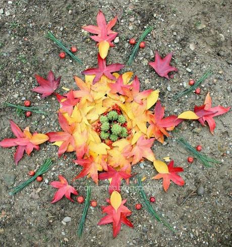 Mandala con elementi naturali