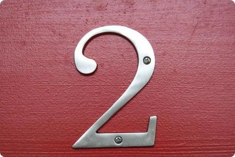 number-2-on-red-door