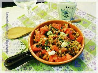 Insalata di farro, pomodori e provola di Sorrento al profumo di basilico