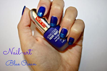 Nail-Art Blue Ocean con Velvet Matt di Pupa Milano