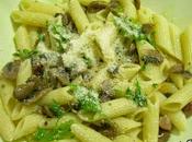 Penne funghi pancetta