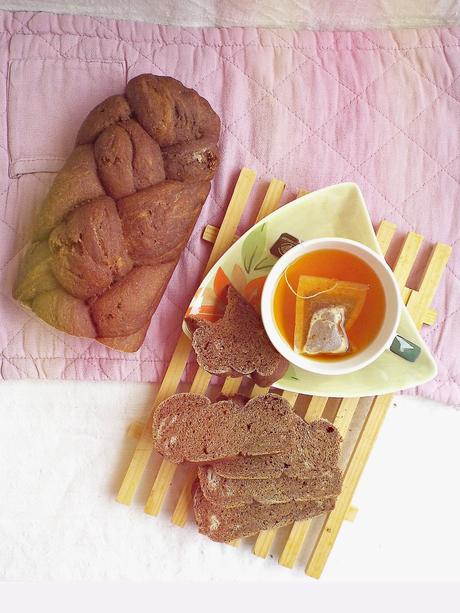 Pane a treccia cachi e cacao