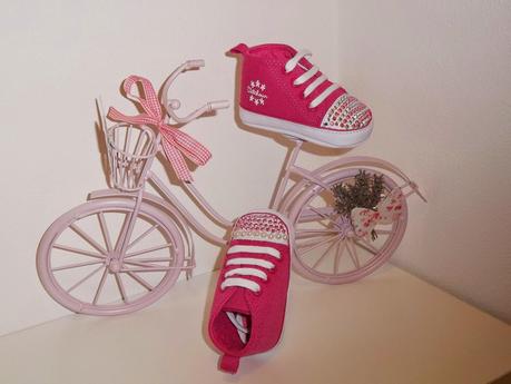 SCARPE PER NEONATO DECORATE A MANO