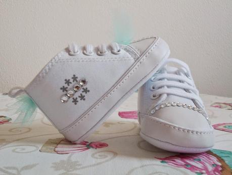 SCARPE PER NEONATO DECORATE A MANO