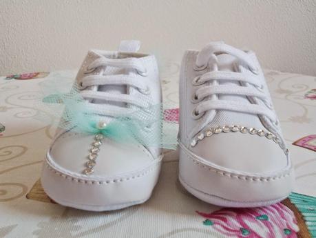 SCARPE PER NEONATO DECORATE A MANO