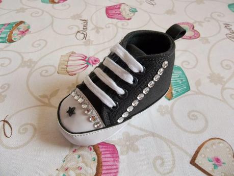 SCARPE PER NEONATO DECORATE A MANO