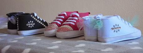 SCARPE PER NEONATO DECORATE A MANO