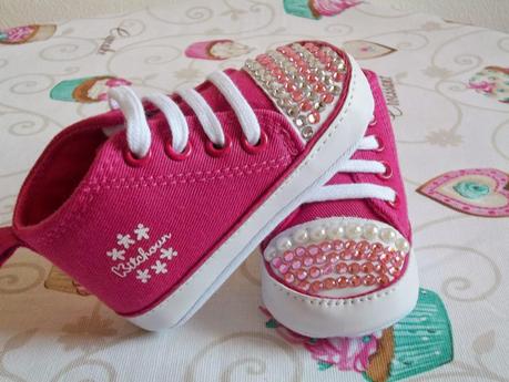 SCARPE PER NEONATO DECORATE A MANO