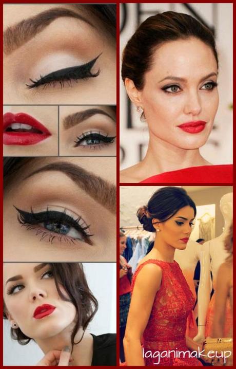 makeup abito rosso