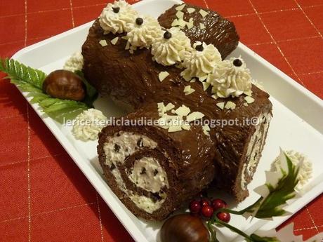 Tronchetto Di Natale Con Crema Al Mascarpone.Tronchetto Con Castagne Crema Al Mascarpone E Gocce Di Cioccolato Paperblog