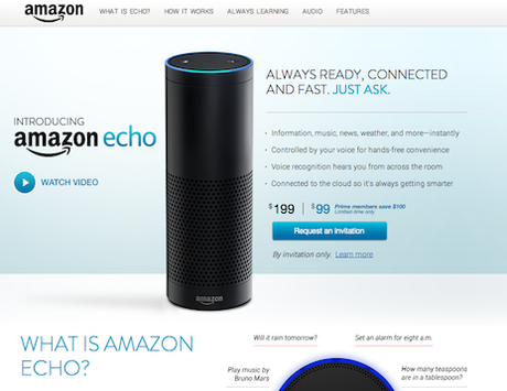 Rivoluzione nell'ecommerce. Amazon ti piazza in casa un citofono per vendere di più :-) Amazon Echo.