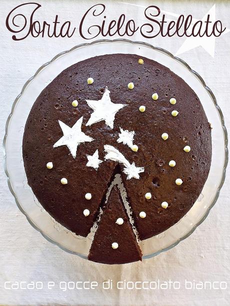 Torta cielo stellato (cacao e gocce di cioccolato bianco)