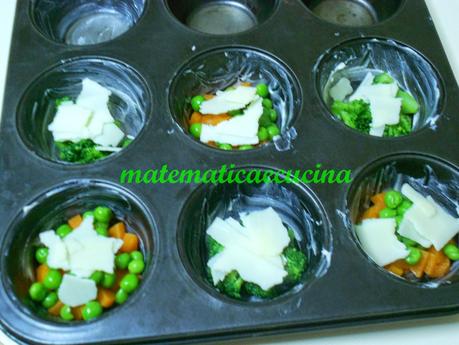 Frittatine alle Verdure cotte nello stampo dei muffins