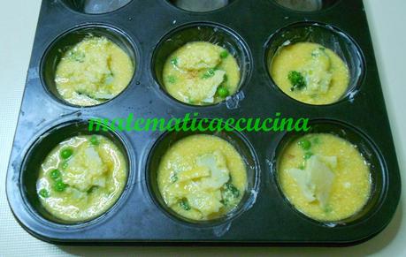 Frittatine alle Verdure cotte nello stampo dei muffins