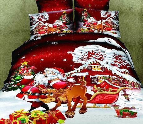 Buon Natale Babbo Natale dei capretti di disegno letto di lusso per bambini Bedding Sets