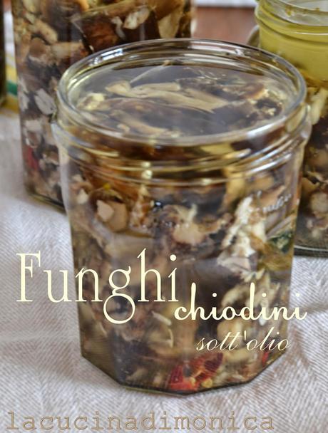 funghi chiodini sott'olio