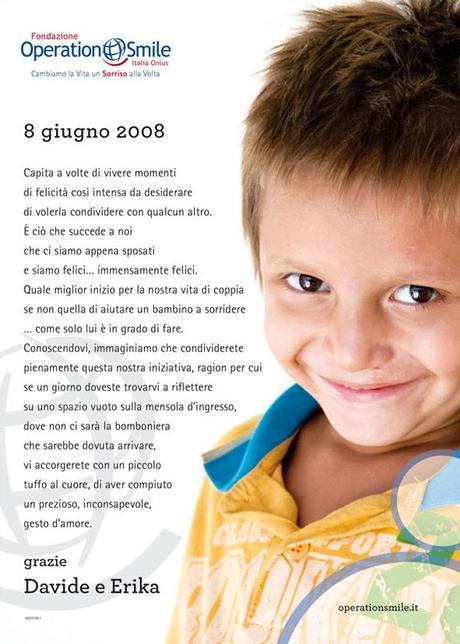 Le bomboniere solidali di Operation Smile bomboniere solidali