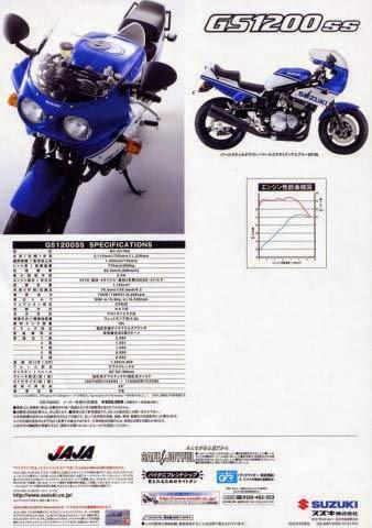 Vintage Japan Brochures: Suzuki GS 1200 SS 2002