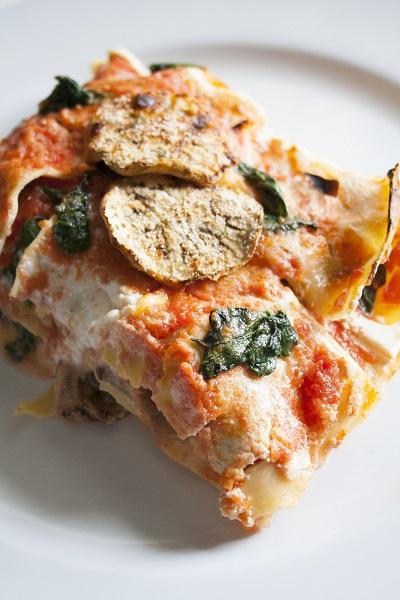 Lasagne vegetariane con melanzane e spinaci 5