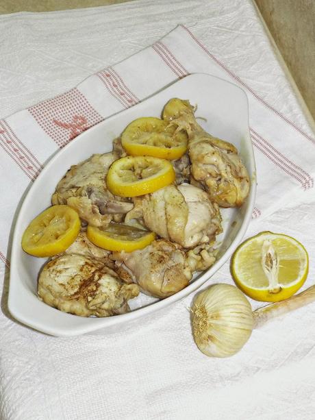 Pollo in pentola al vino e limone