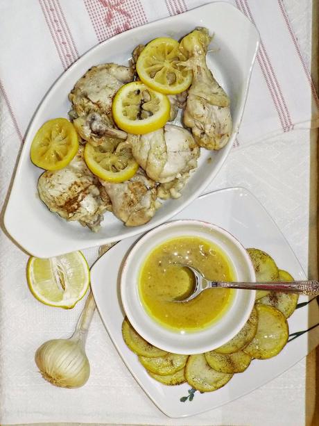 Pollo in pentola al vino e limone