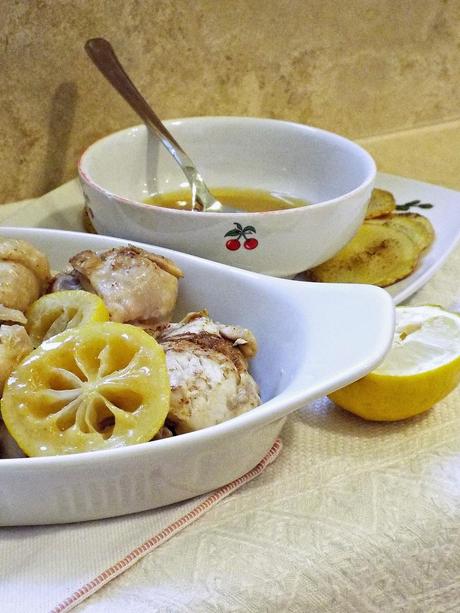 Pollo in pentola al vino e limone