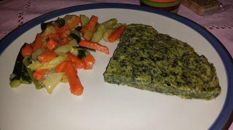 spinaciata con verdure saltate