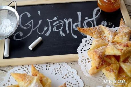 Girandole di Pasta Sfoglie e Marmellata di Pesche