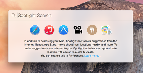 Riavviare o spegnere il Mac con Spotlight di Yosemite