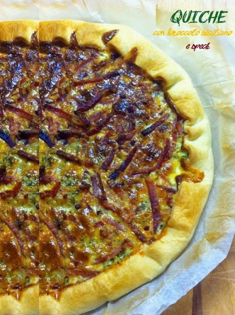 QUICHE CON BROCCOLO SICILIANO E SPECK