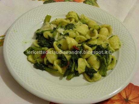 Orecchiette con cime di rapa e gorgonzola