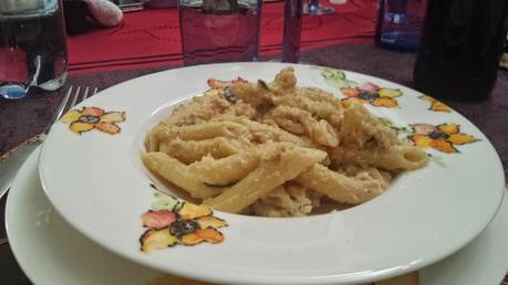 Penne con zucca e robiola