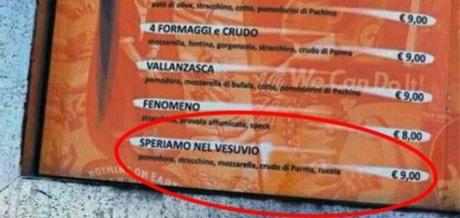 Speriamo nel Vesuvio: la pizza contestata