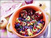 Prosciutto Cinta Senese insalata patate viola melograno with purple potato salad pomegranate