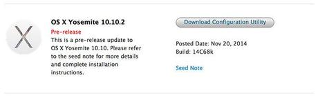 OS X Yosemite 10.10.2 beta rilasciata agli sviluppatori