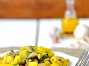 Pasta risottata patate funghi zafferano